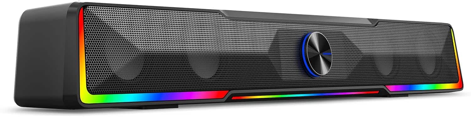 Stamp n Camp - Redragon GS516 Computer Speaker Bluetooth/USB Wired Dual Connection Soundbar - Sound with Audio-Light Sync RGB - default