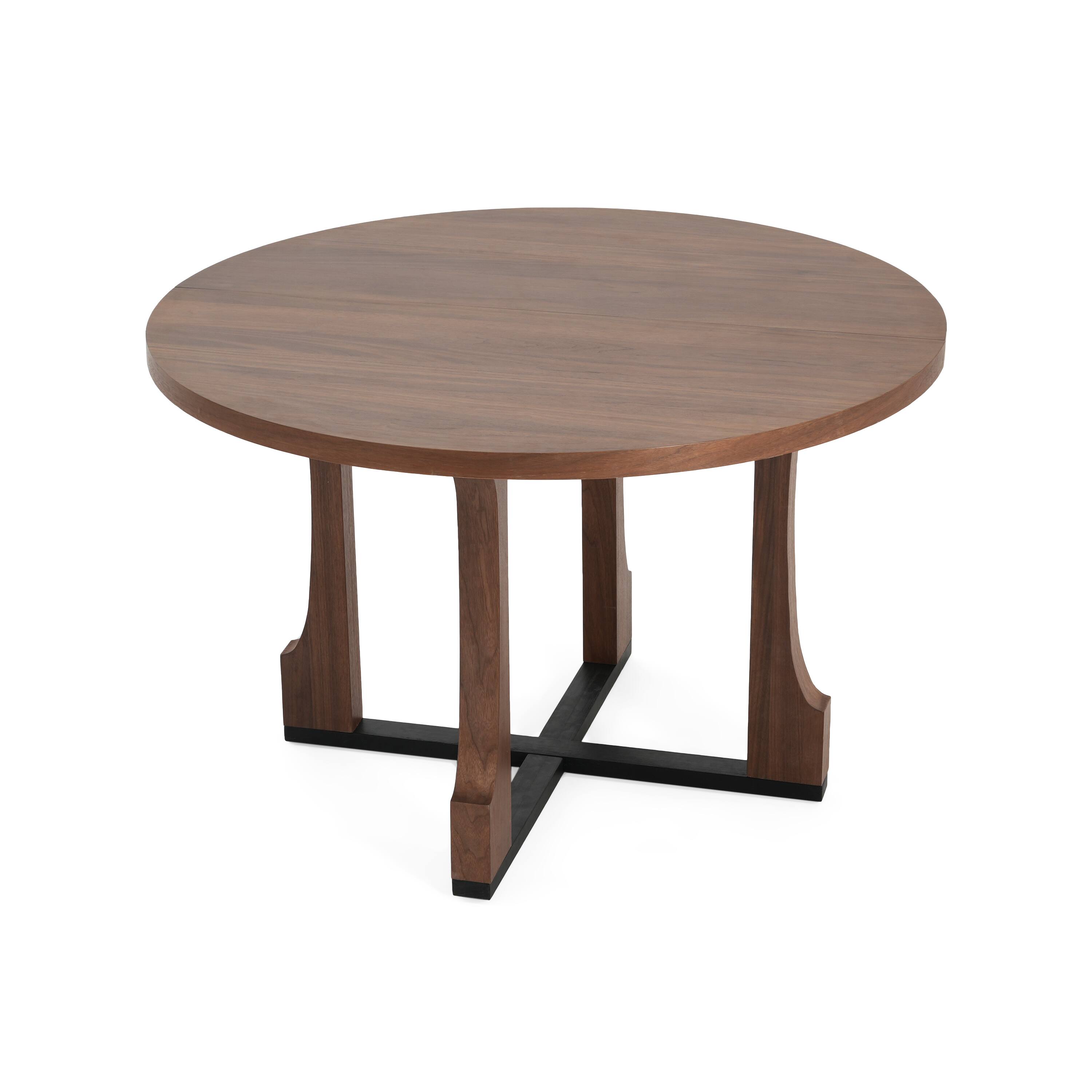 Tiramisubest 48" Round Dining Table Walnut TH649 - Best Buy
