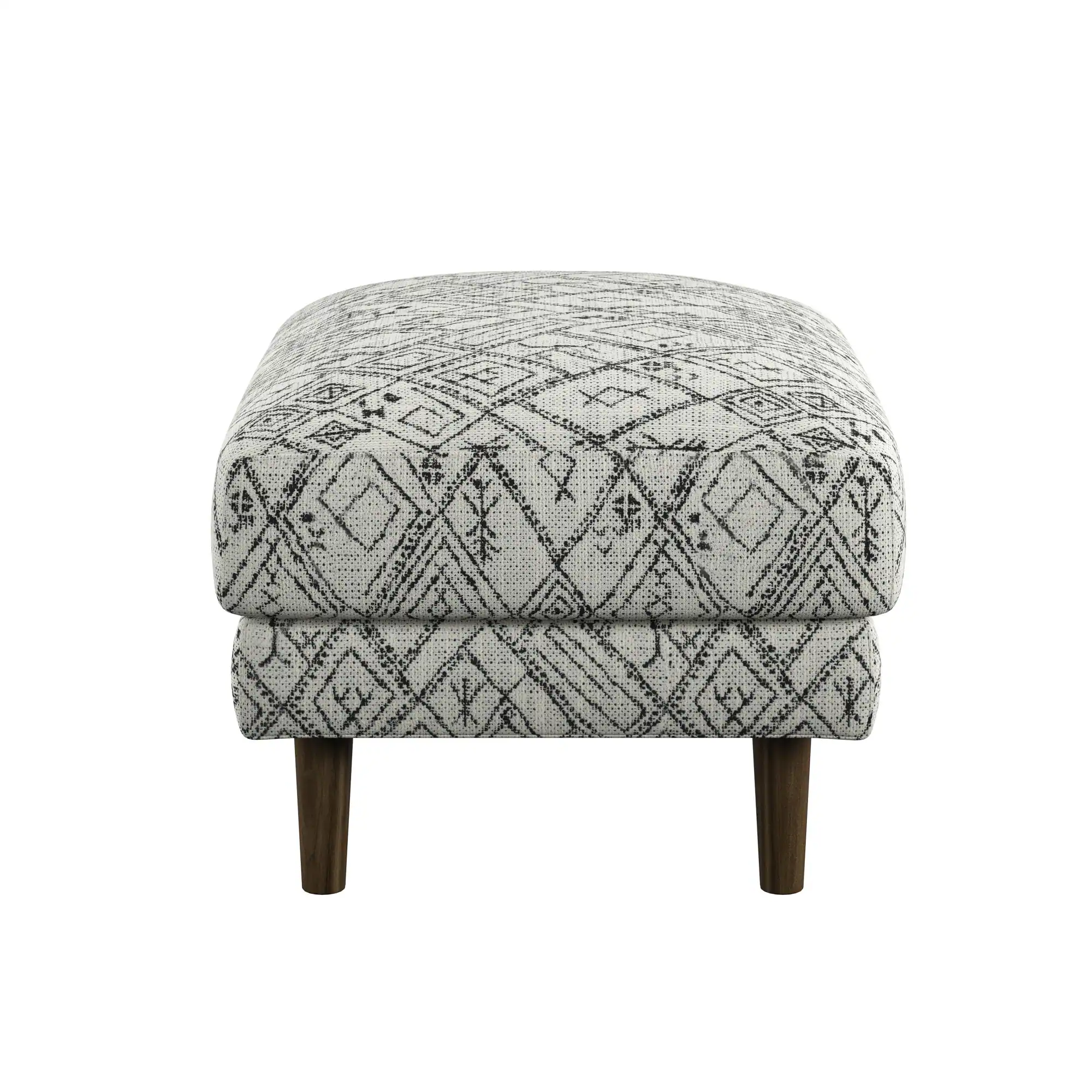 Back. Tiramisubest - Black Abstract Ottoman - Black.