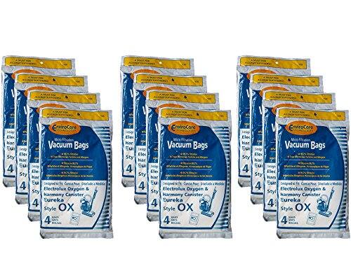 EnviroCore Vacuum Bags  
Electrolux Oxygen & Harmony  
Eureka 4 Style OX 4  
Designed for:  
Electrolux Oxygen & Harmony  
Eureka 4 Style OX 4  
4 Bags per Pack  
Medida 4  
Cancs Pour  
15 Te CON Pour Dinsalade Modida 4