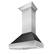 Angle. ZLINE - ZLINE 36 in. Ducted Satin Stainless Steel Wall Mount Range Hood with Oil Rubbed Bronze Shell - Oil-Rubbed Bronze.