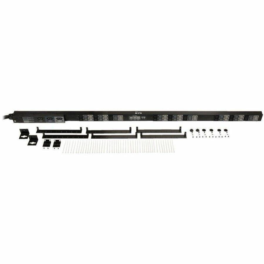 Alt View 1. Tripp Lite - Tripp Lite by Eaton PDU 3-Phase Local Metered PDU 8.6 kW 45 208V outlets (36 C13 9 C19) 6 ft. (1.83 m) NEMA L21-30P - Black.