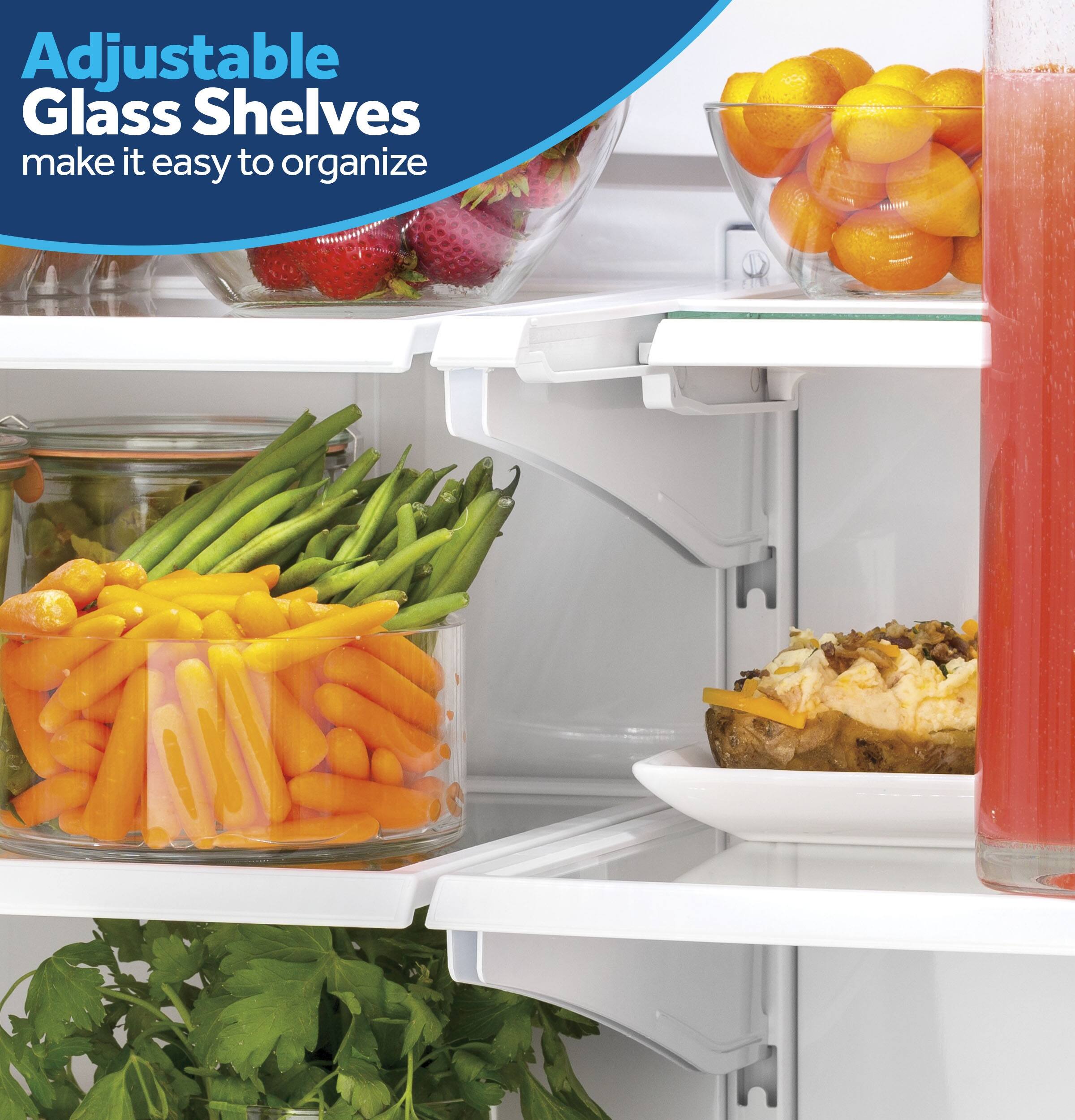 Adjustable Glass Shelves make it easy to organize