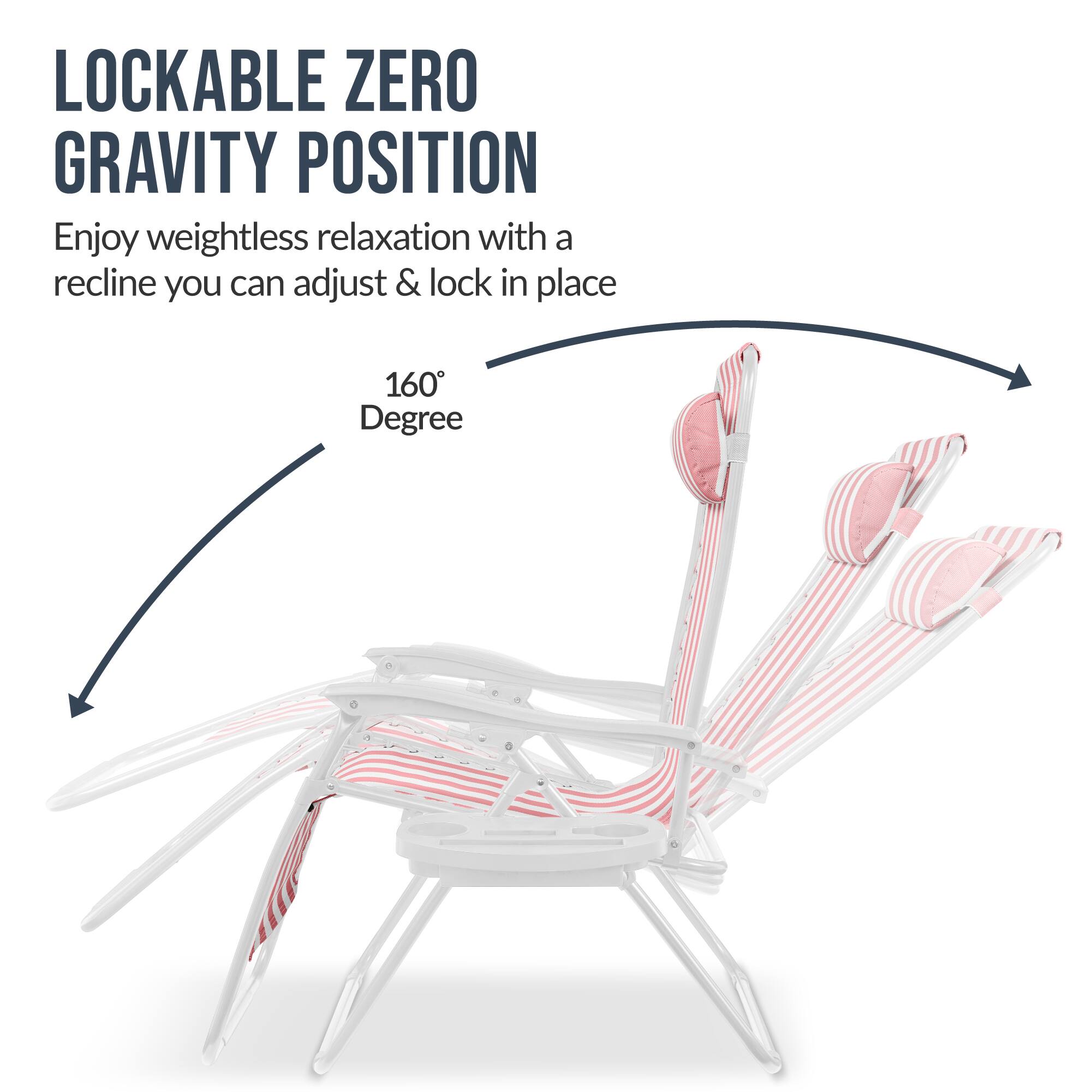 LOCKABLE ZERO GRAVITY POSITION

Enjoy weightless relaxation with a recline you can adjust & lock in place

160° Degree