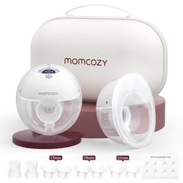 Momcozy - BP071-PU00BA M5 Wearable Hands-Free Breast Pump, Double-Sealed Flange 24mm, 3 Modes, 9 Levels Electric, 2 Pack - Purple