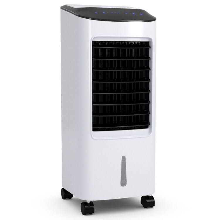 Sugift - Evaporative Portable Air Cooler Fan Humidifier with Remote Control for Home and Office - White