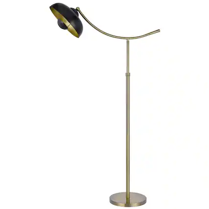 Front. Manhattan Lane - 66 Inch Adjustable Arc Floor Lamp, Dome Shade.