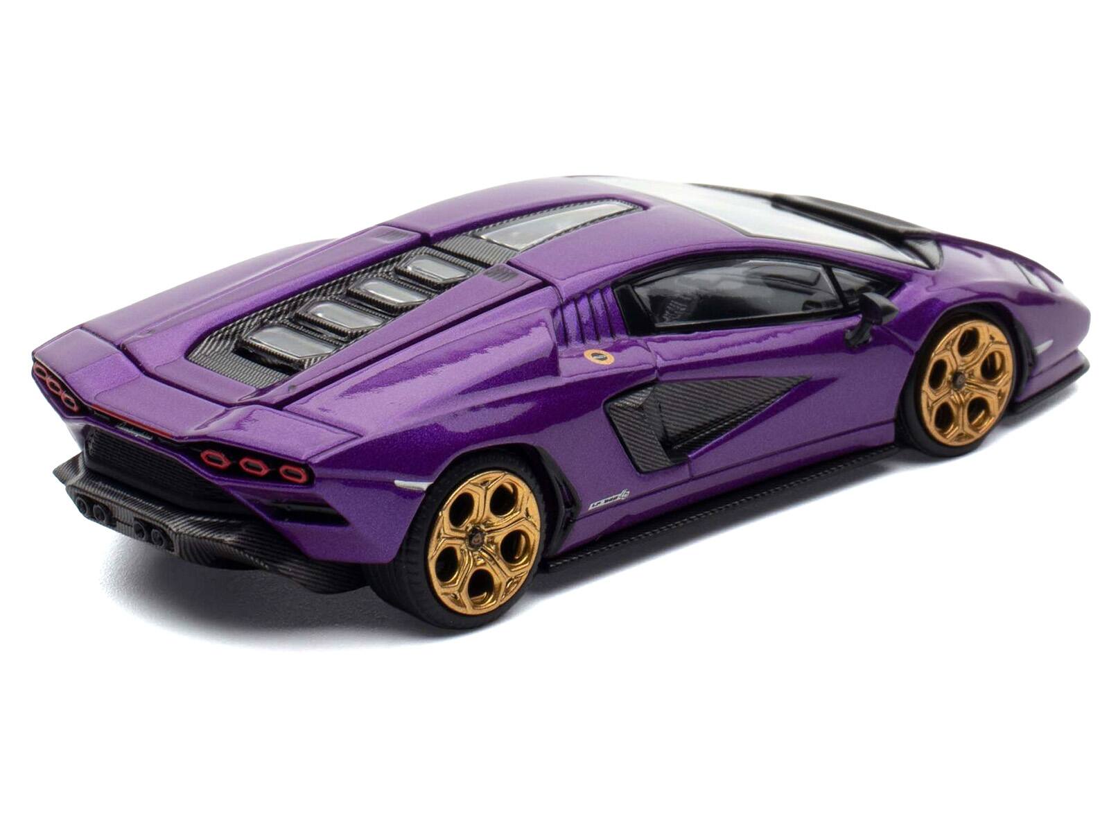 Alt View 4. Pop Race - Lamborghini Countach LPI 800-4 Viola Pasifae Purple Metallic "Hong Kong Toycar Salon 2025" 1/64 Model Car by Pop Race.