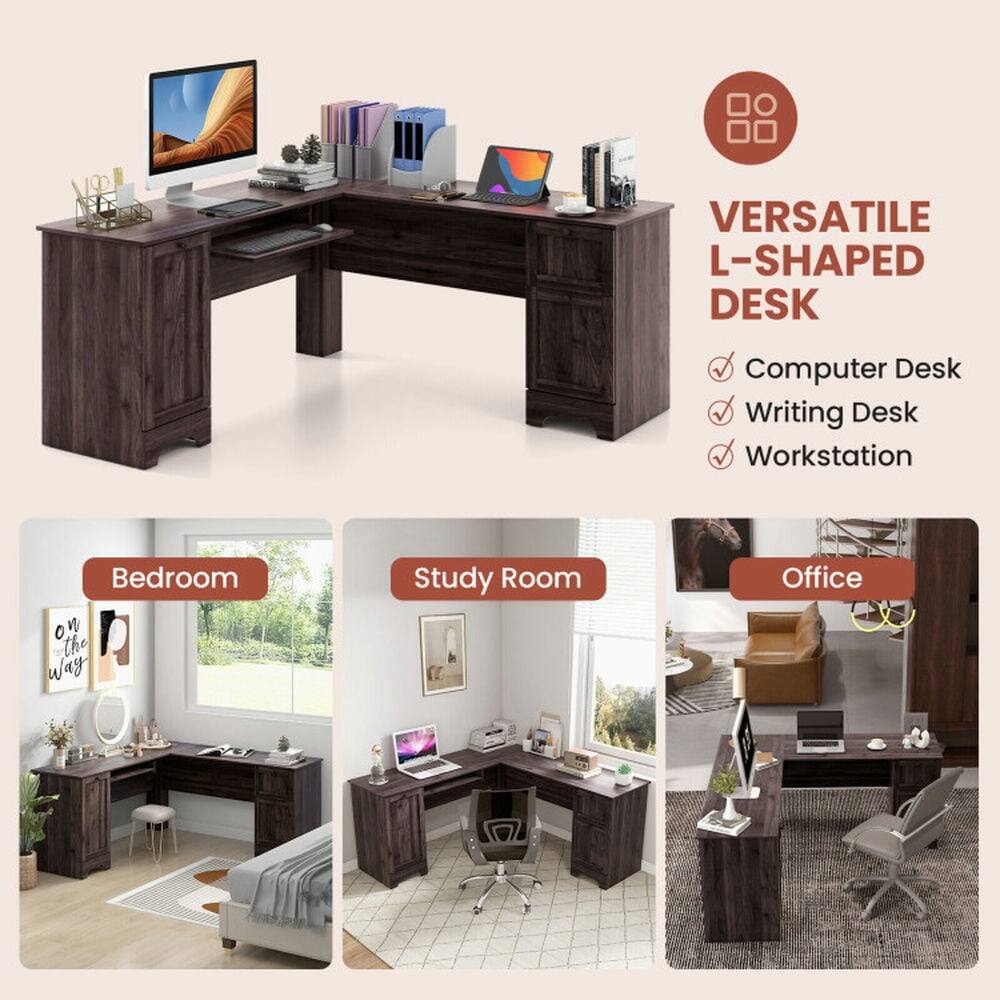 VERSATILE L-SHAPED DESK  
Computer Desk  
Writing Desk  
Workstation  

Bedroom  
Study Room  
Office