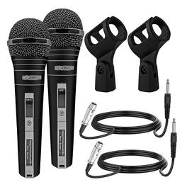 5 CORE - 5Core XLR Microphone Dynamic Mic Karaoke Singing Studio Mics Handheld Microfono - Black