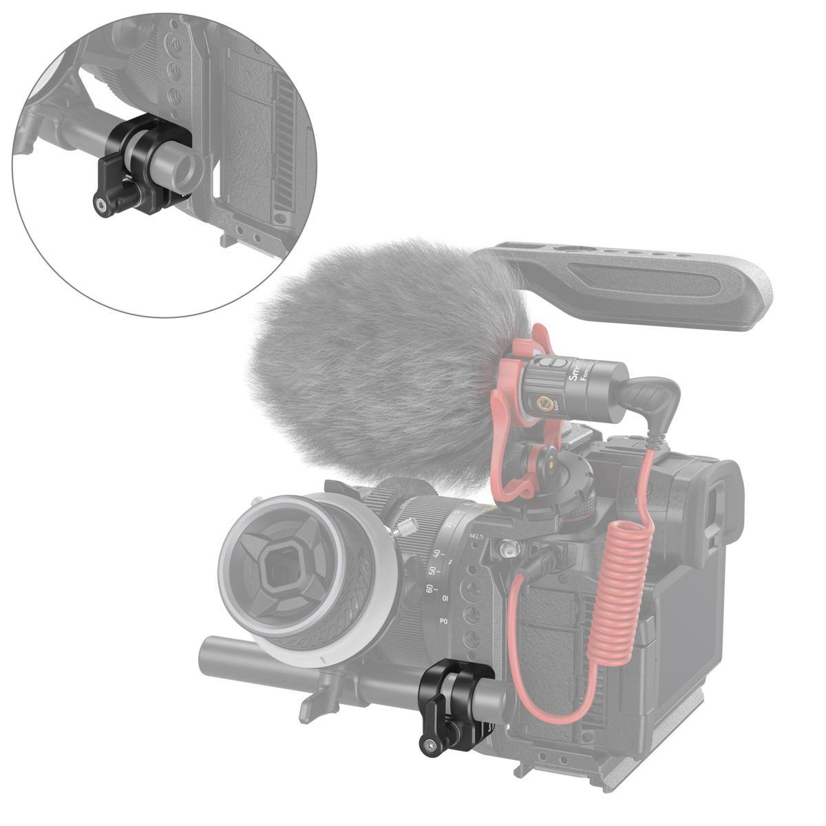 Alt View 4. Smallrig - SmallRig 12mm/15mm Single Rod Clamp.