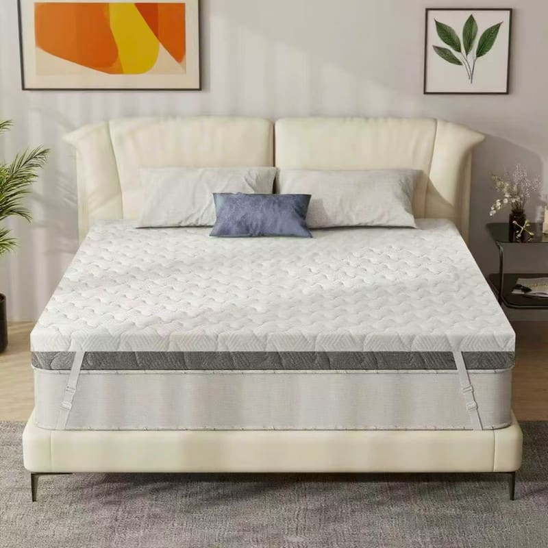 Dyonery - 4 inch high-density foam mattress, sturdy double-sided sleeping memory foam mattress, washable cover,Twin size - White