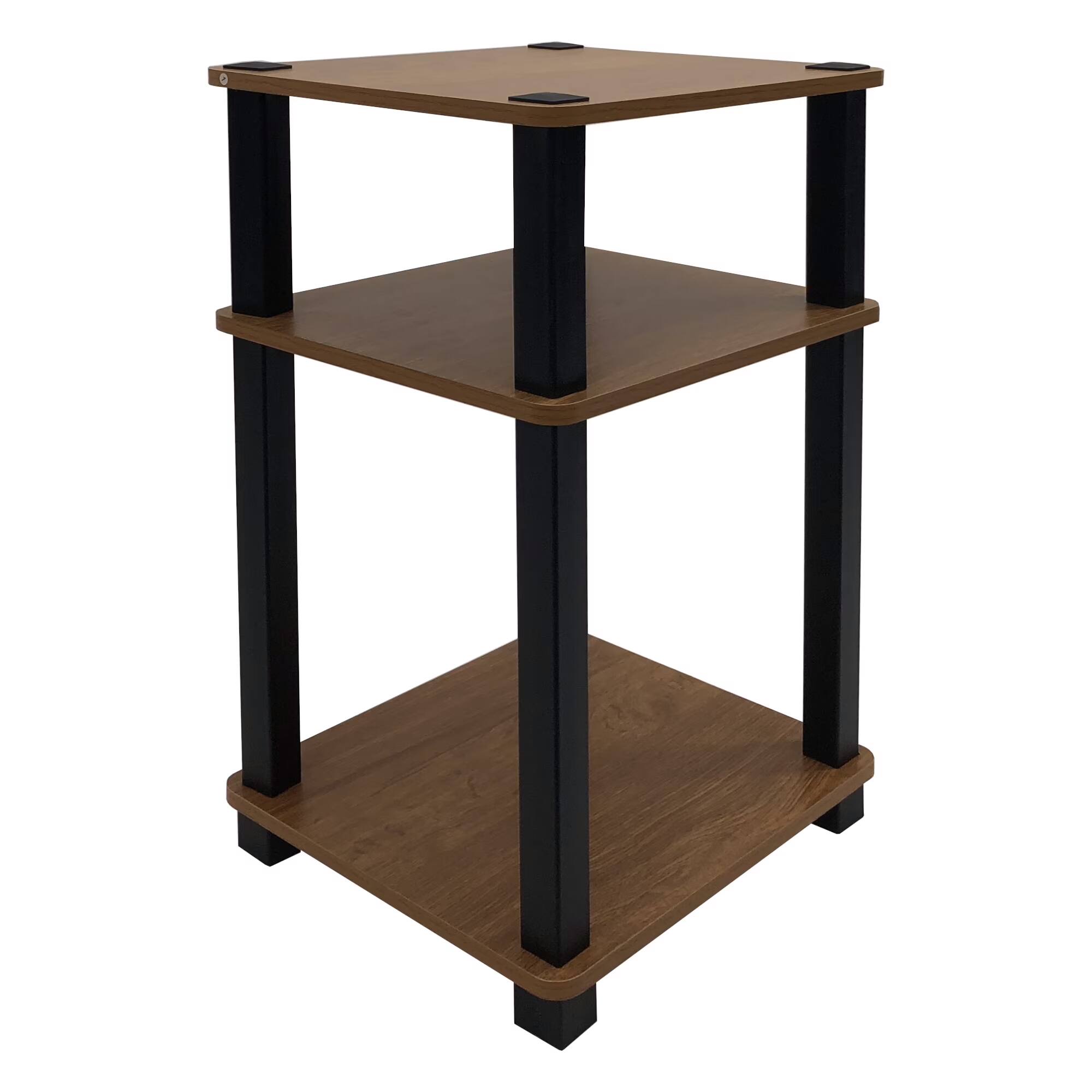 Alt View 5. Redmon - Redmon 3-Tier Shelf Side Table, Freestanding Storage Unit, Oak Woodgrain - Oak Woodgrain.