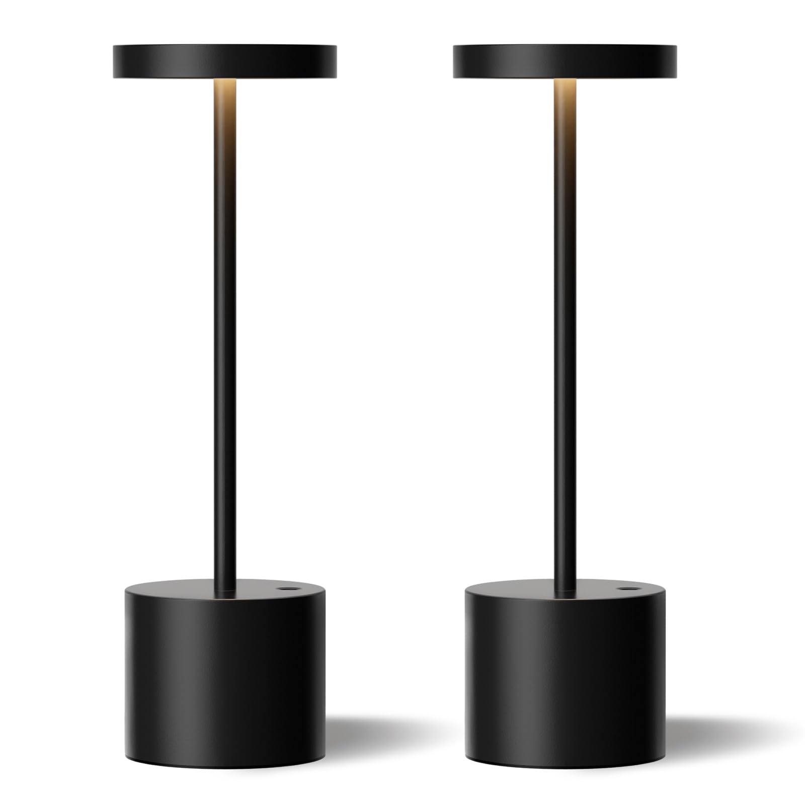 Alt View 5. Dazzling Pops - Cordless Table Lamp 4000mAh Rechargeable Battery Powered Lamps Color Stepless Dimming LED Wireless Cordless - White Lamp 1 Pack.