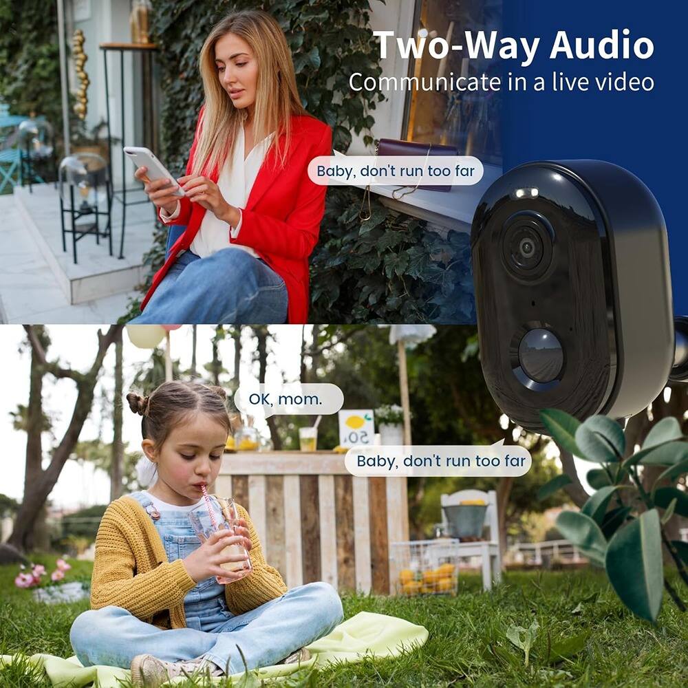 Two-Way Audio  
Communicate in a live video  

Baby, don't run too far  

OK, mom.  

Baby, don't run too far