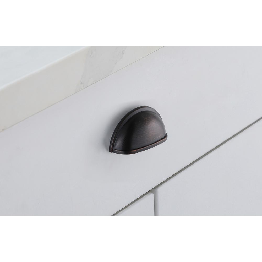 Alt View 1. Elegant Decor - Atticus 3" Center to Center Oil-rubbed Bronze Cup Bar Pull Multipack (set of 10) - Oil-Rubbed Bronze.