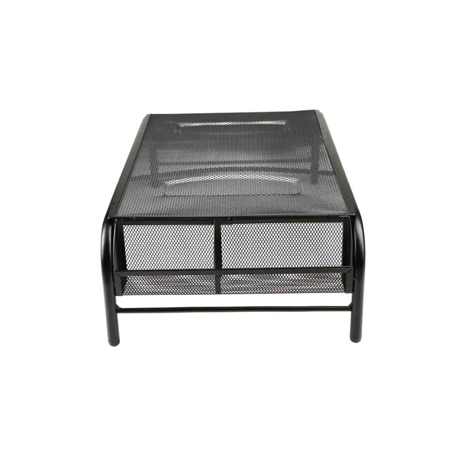 Alt View 14. Mind Reader - Monitor Stand, Ventilated Laptop Riser, Desktop Organizer, Side Storage, Metal Mesh, 20"L x 11.5"W x 5.5"H - Black.
