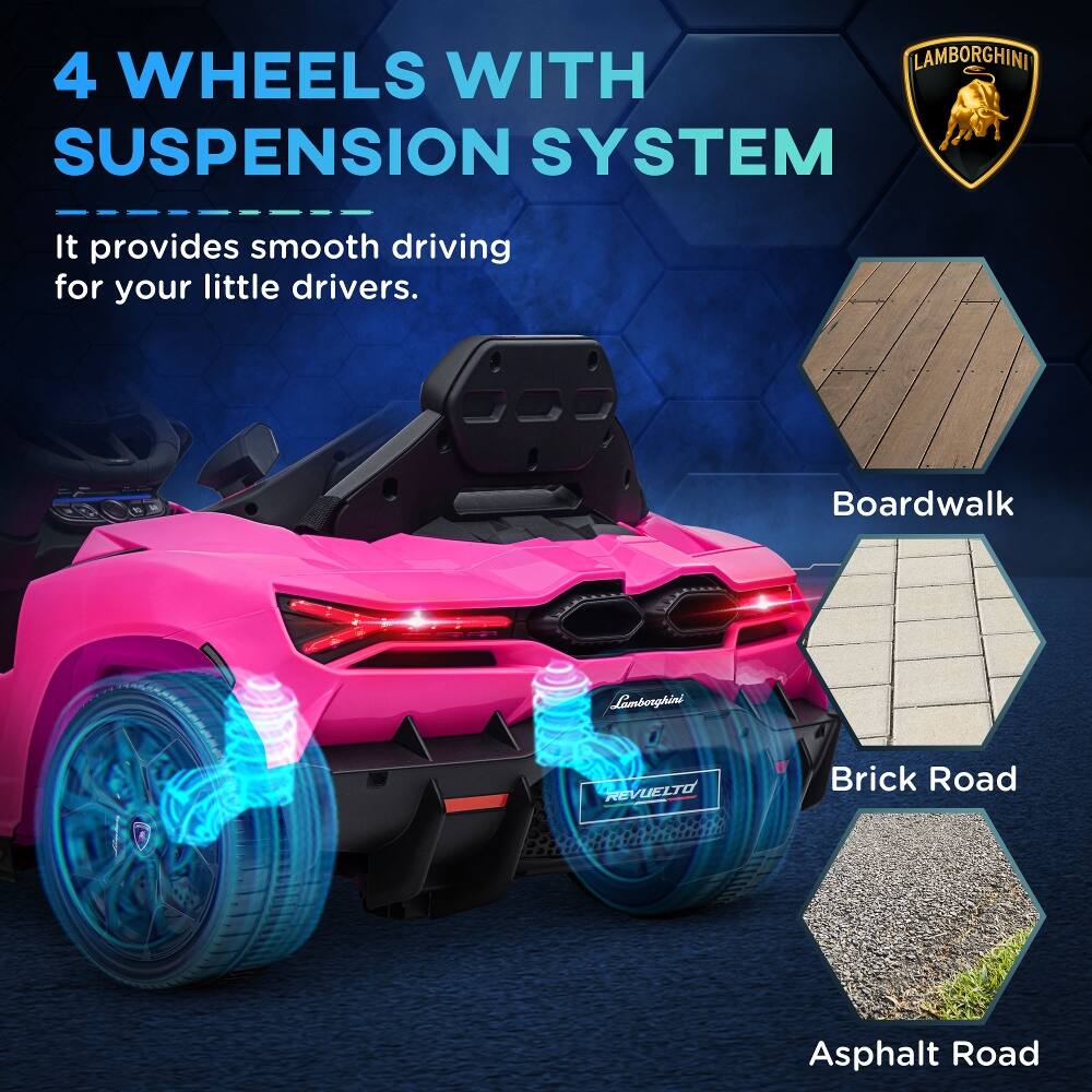 LAMBORGHINI 4 WHEELS WITH SUSPENSION SYSTEM

It provides smooth driving for your little drivers.

Boardwalk
Lamborghini
REVUELTO
Brick Road
Asphalt Road