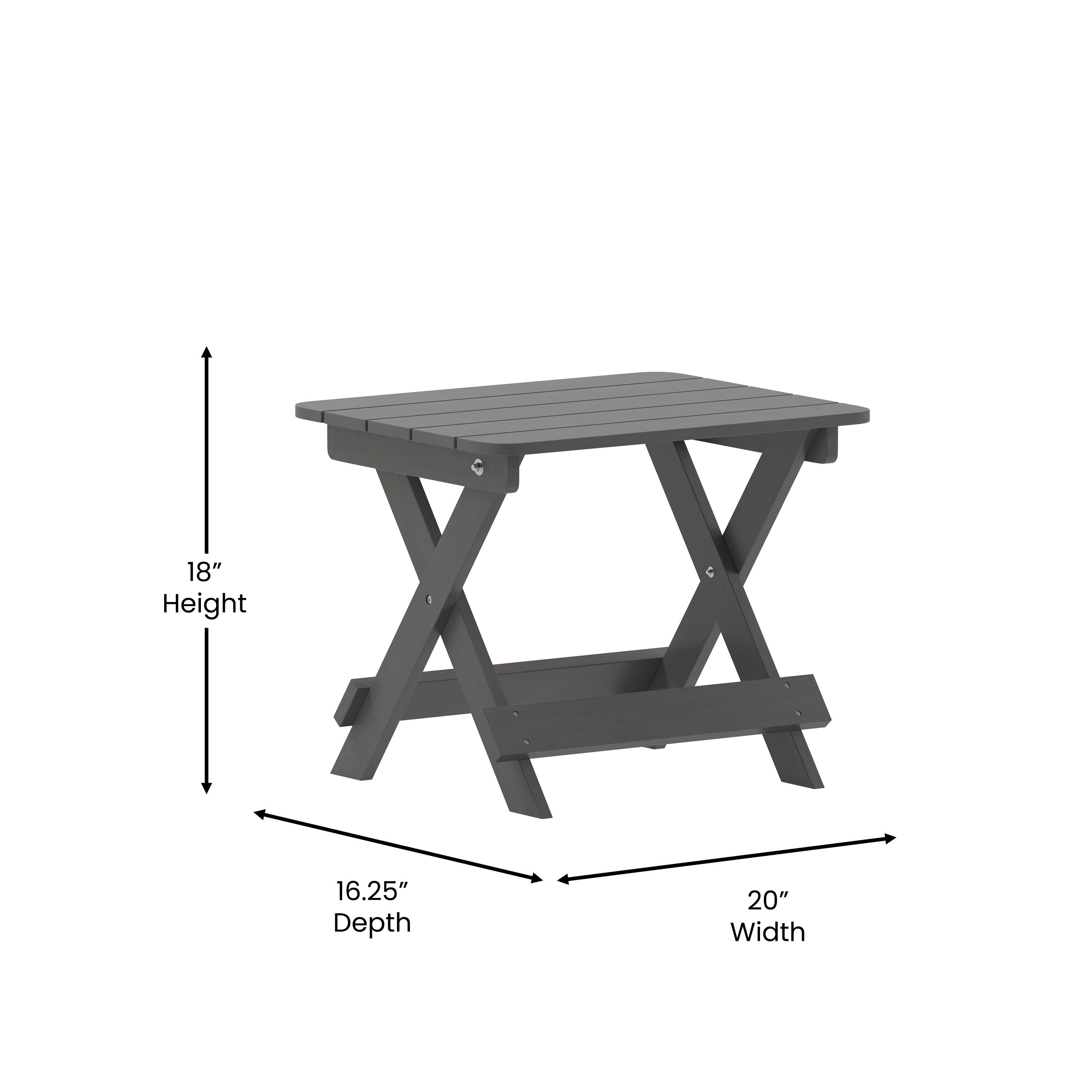 C 18" Height 16.25" Depth 20" Width