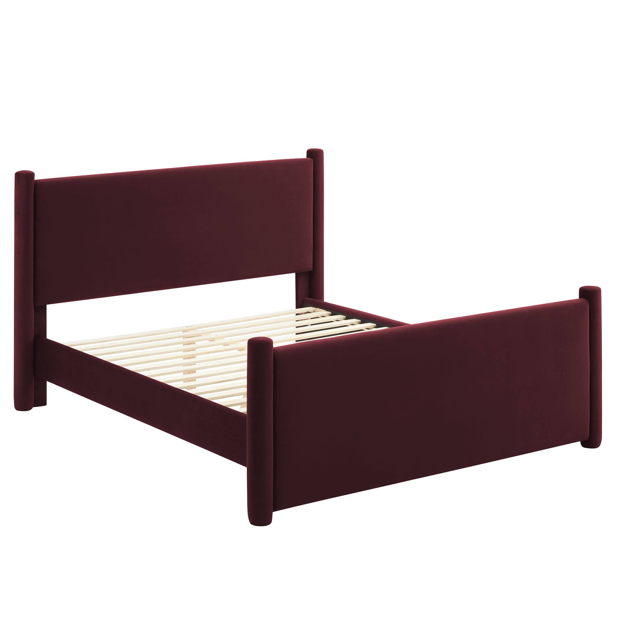 Alt View 1. Modway - Maven King Size Vegan Leather Upholstered Platform Bed - Brown.