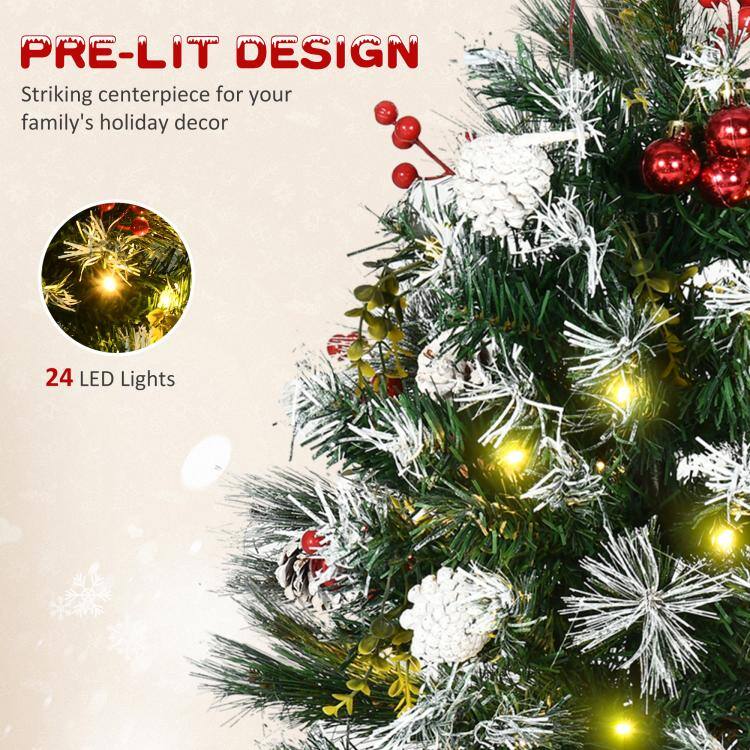 PRE-LIT DESIGN  
Striking centerpiece for your family's holiday decor  
24 LED Lights