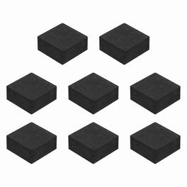 Unique Bargains - 8pcs Square Speaker Isolation Feet Pads, 30x15mm Non Slip Foam Shock Absorption Pad for Amplifier - Black