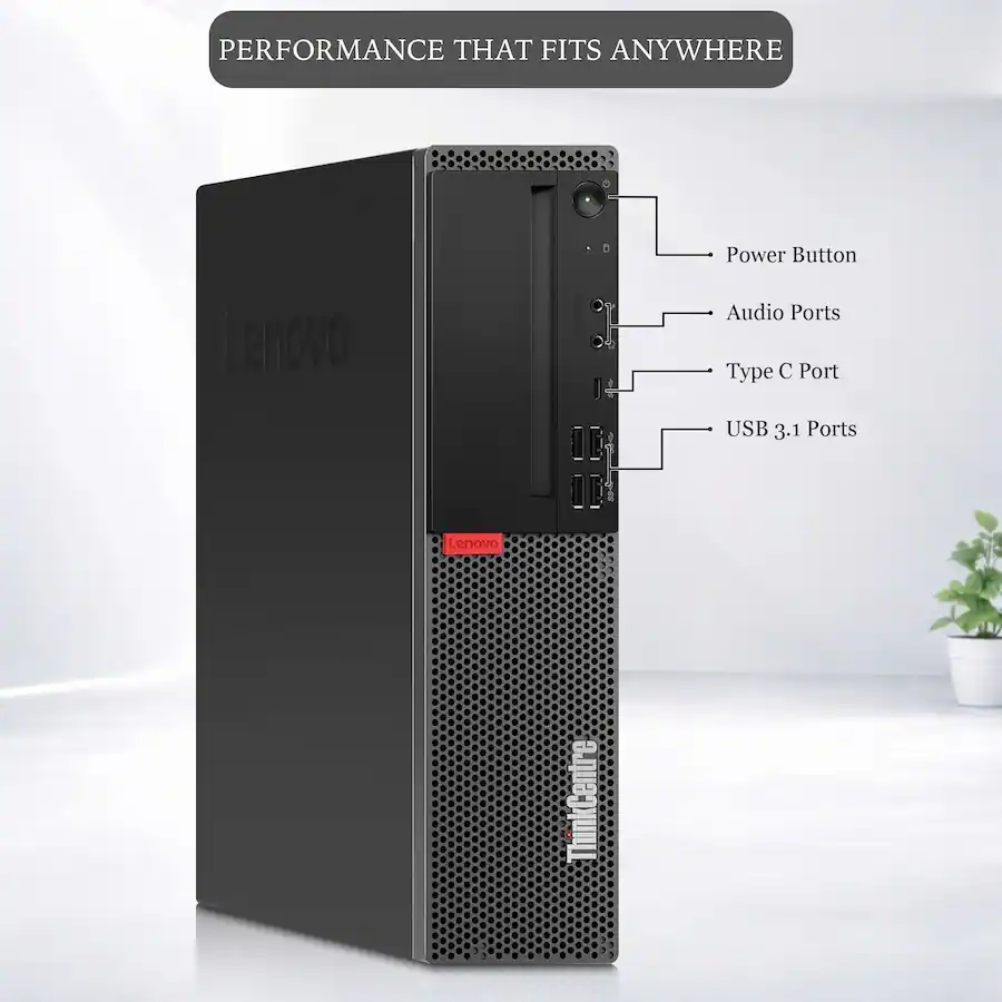 Desktop Monitor Power Button Lenovo Refurbished Excellent 8th Gen SFF m920 Desktop Computer PC ...