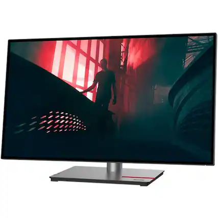 Front. Lenovo - Lenovo ThinkVision P27h-30 27" Class WQHD LED Monitor - 16:9 - Raven Black - 27" Viewable - In-plane Switching (IPS) - Black.