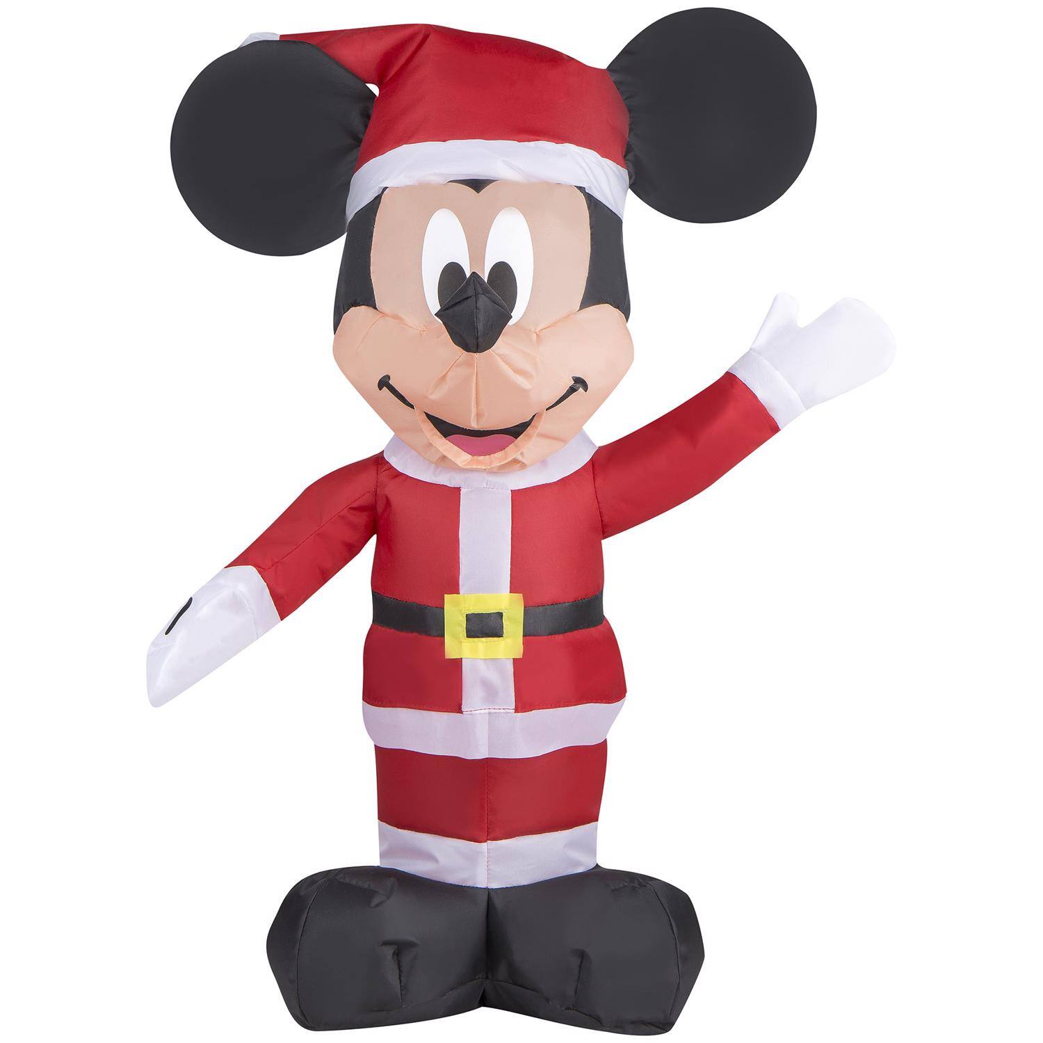 Disney - Airdorable Airblown Red Mickey Mouse Santa Inflatable 21 in - Multicolored|Red