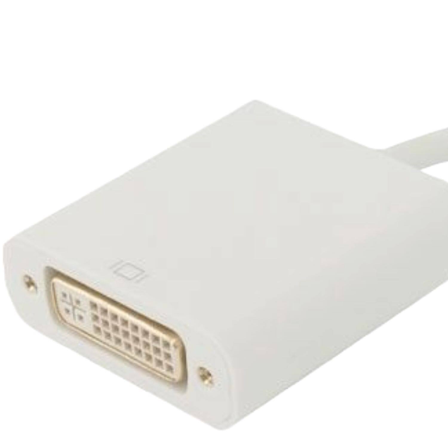 Left. Sanoxy - Mini DisplayPort Male to DVI Female Adapter, 1080p HD Video Converter for Laptops - White.