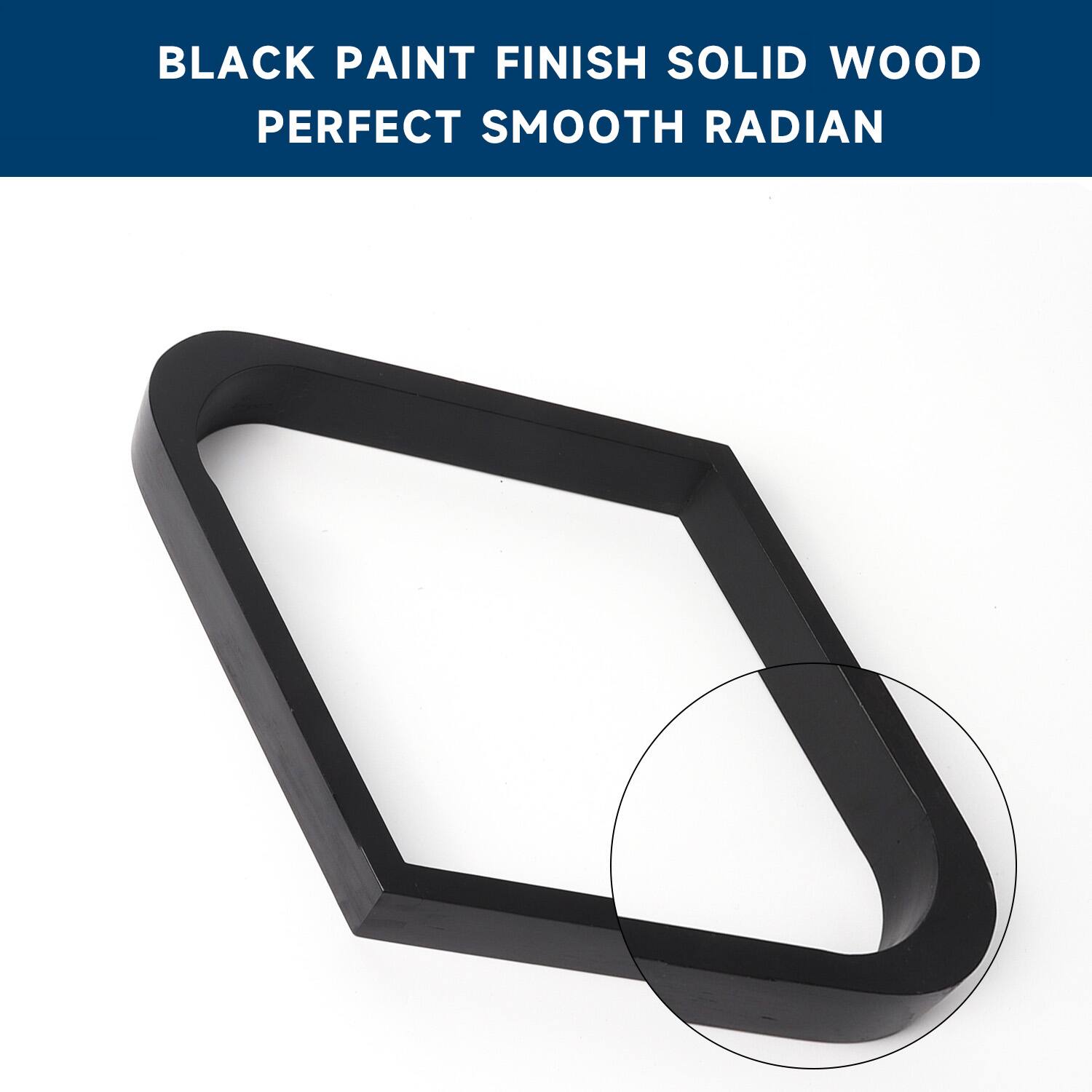 BLACK PAINT FINISH SOLID WOOD PERFECT SMOOTH RADIAN
