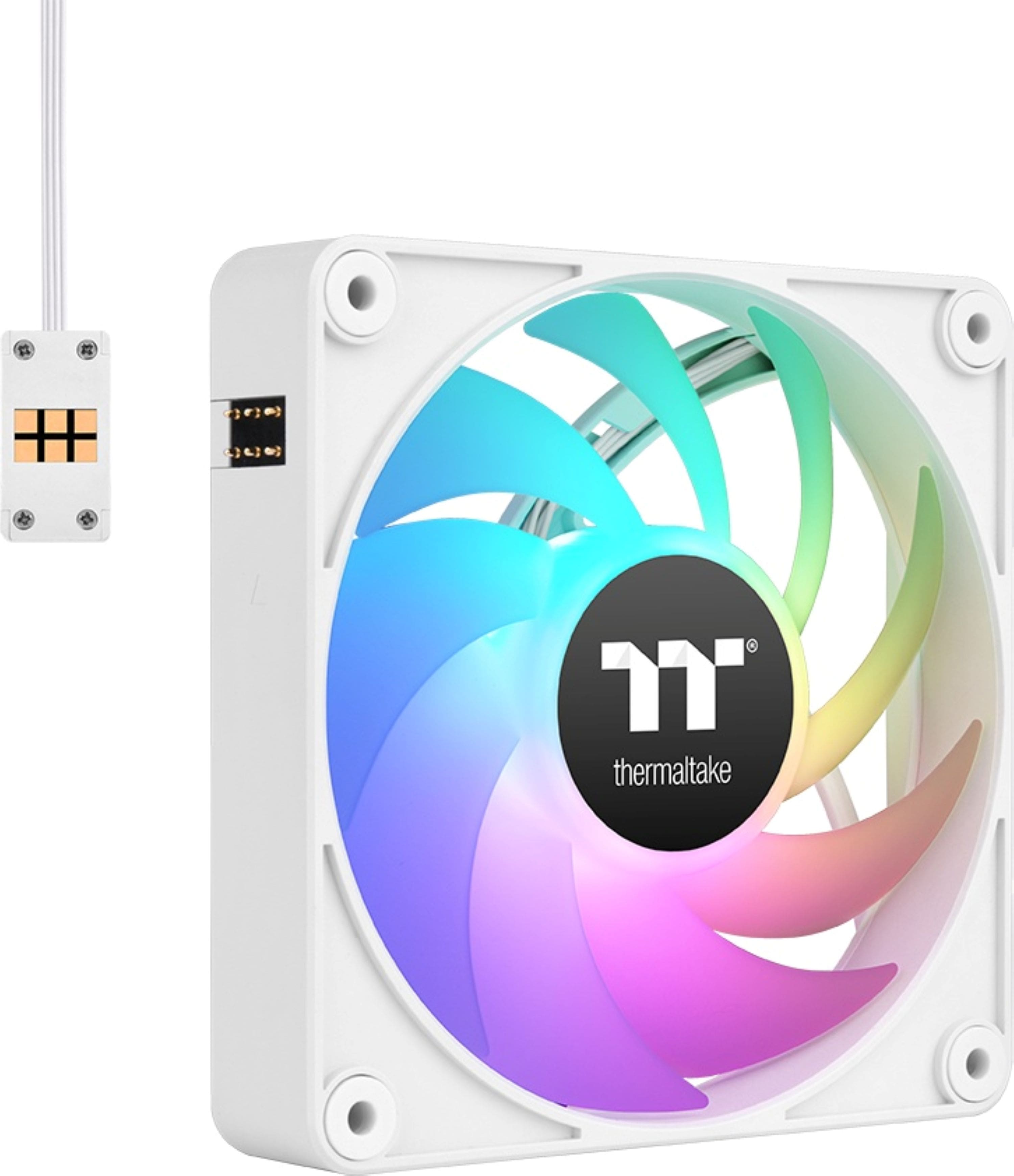 Alt View 2. Thermaltake - CT120 EX ARGB Sync 120mm Computer Case Cooling Fan (3-Pack) - White.