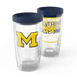 Tervis - Michigan Wolverines 2-Pack 16oz. Competitor & Emblem Tumbler Set - Multicolor
