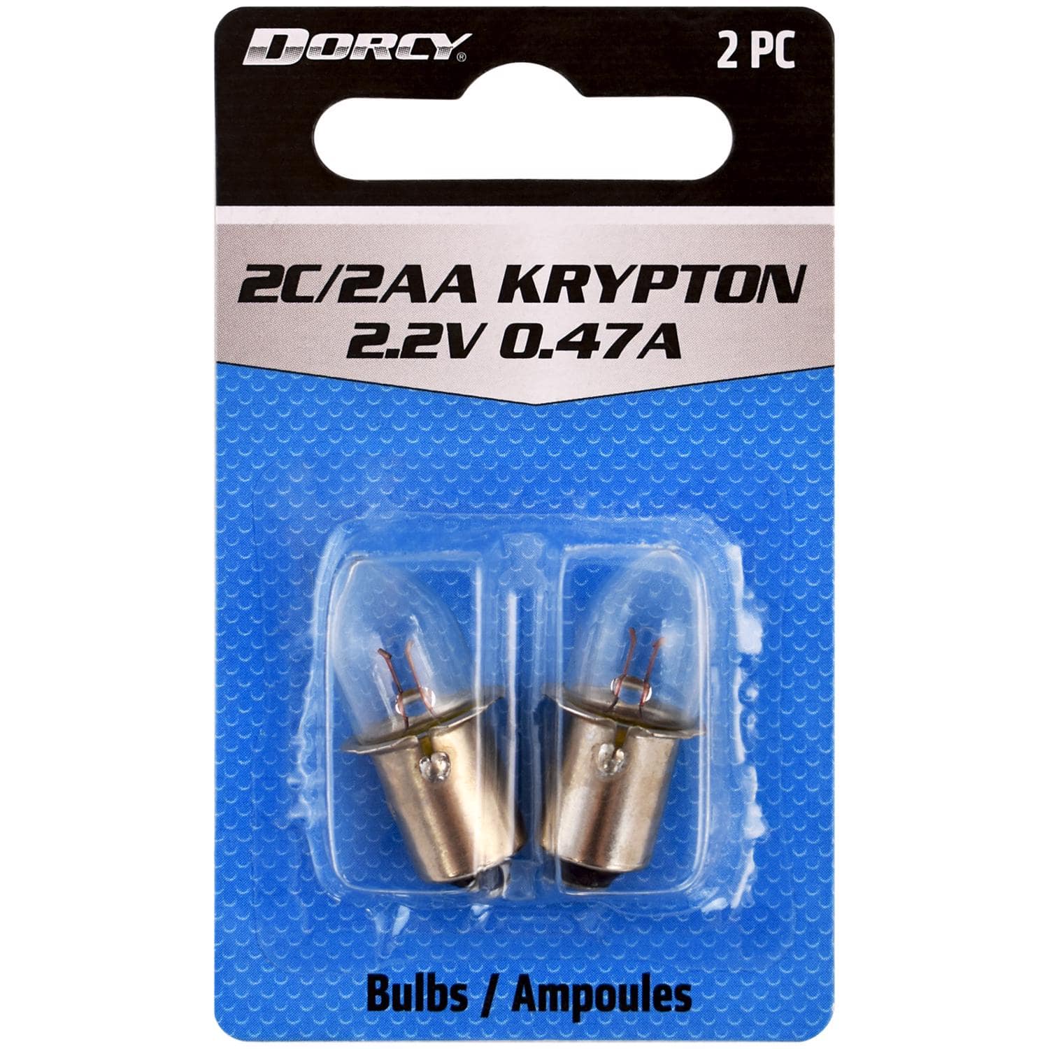 Dorcy - 2C/2AA Krypton Flashlight Bulb 2.2 V Bayonet Base (Case of 12)