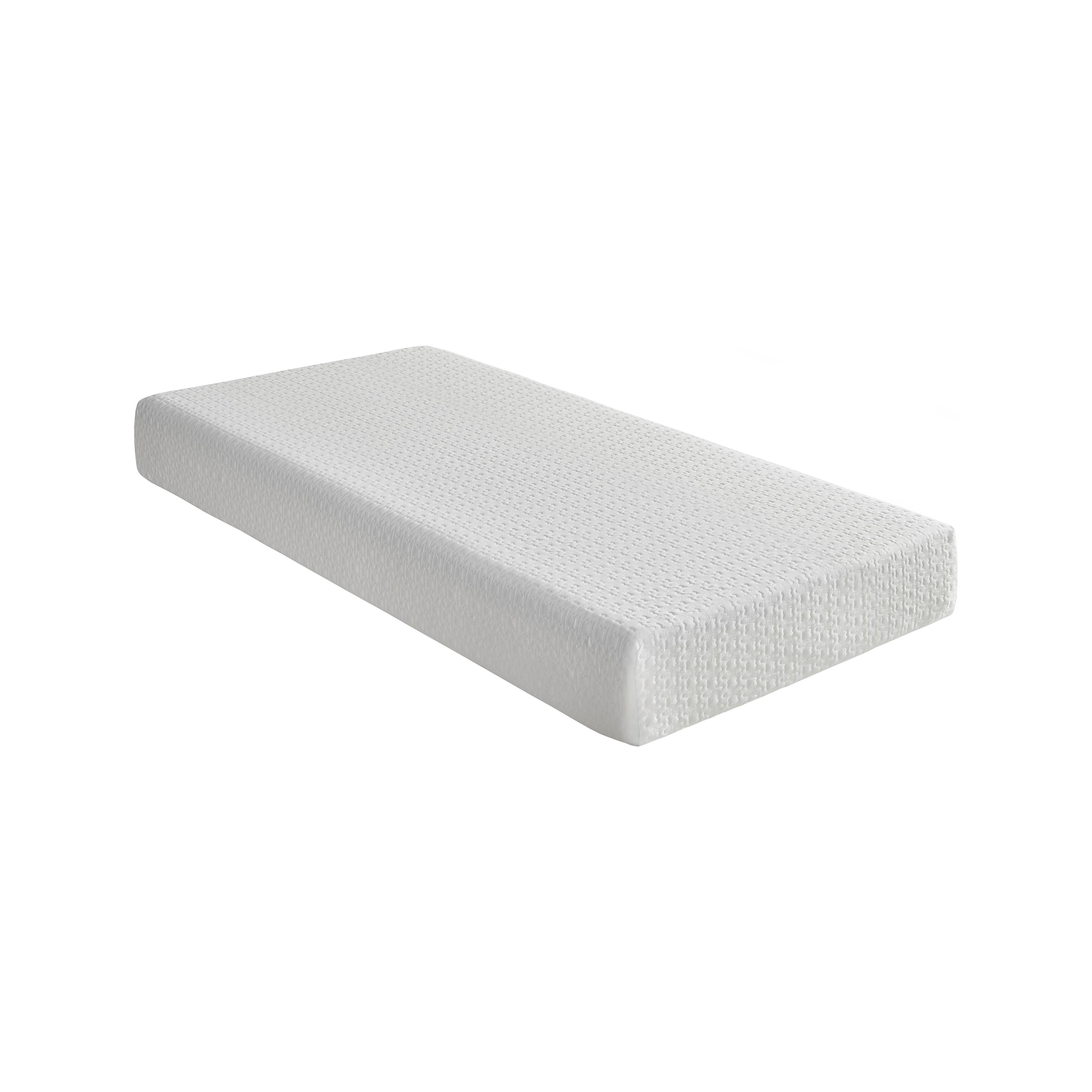 Angle. TinyHomie - 8-inch Twin Size Bed Mattress Gel-Infused Memory Foam Mattress Firm White Mattress in a Box - White.