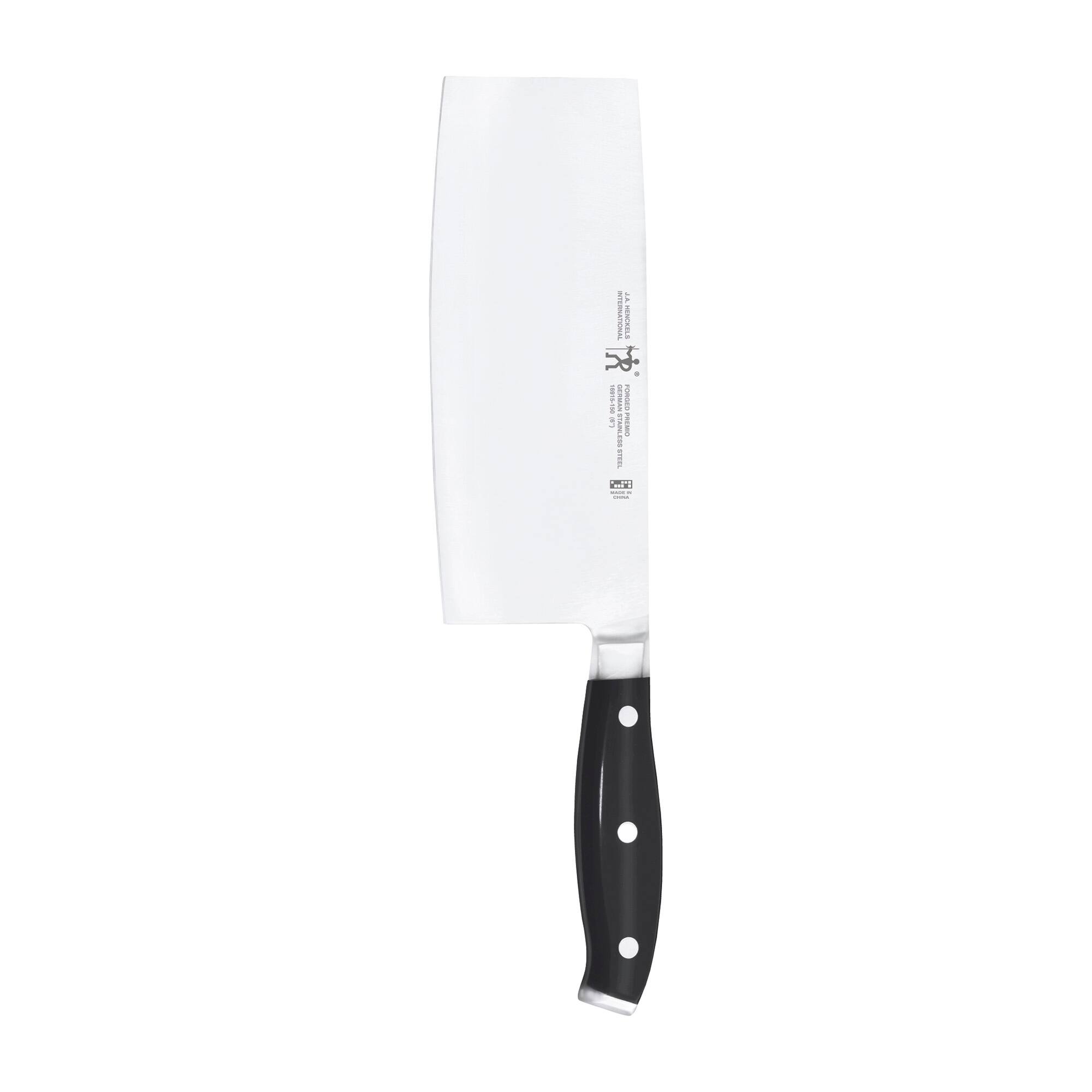 Front. Henckels - Henckels Forged Premio 6-inch Meat Cleaver - Stainless Steel.