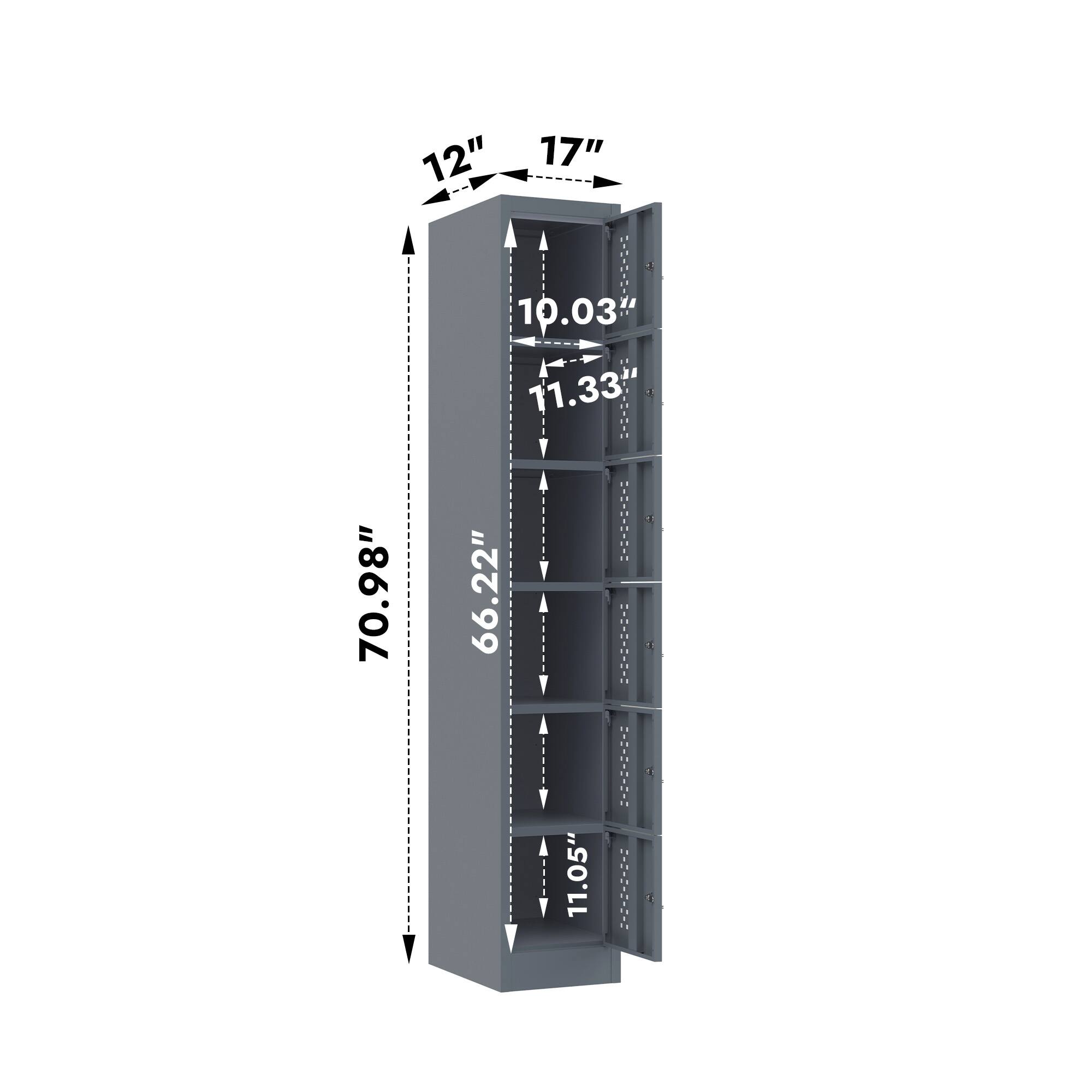 12"  
17"  
70.98"  
10.03"  
11.33"  
66.22"  
11.05"