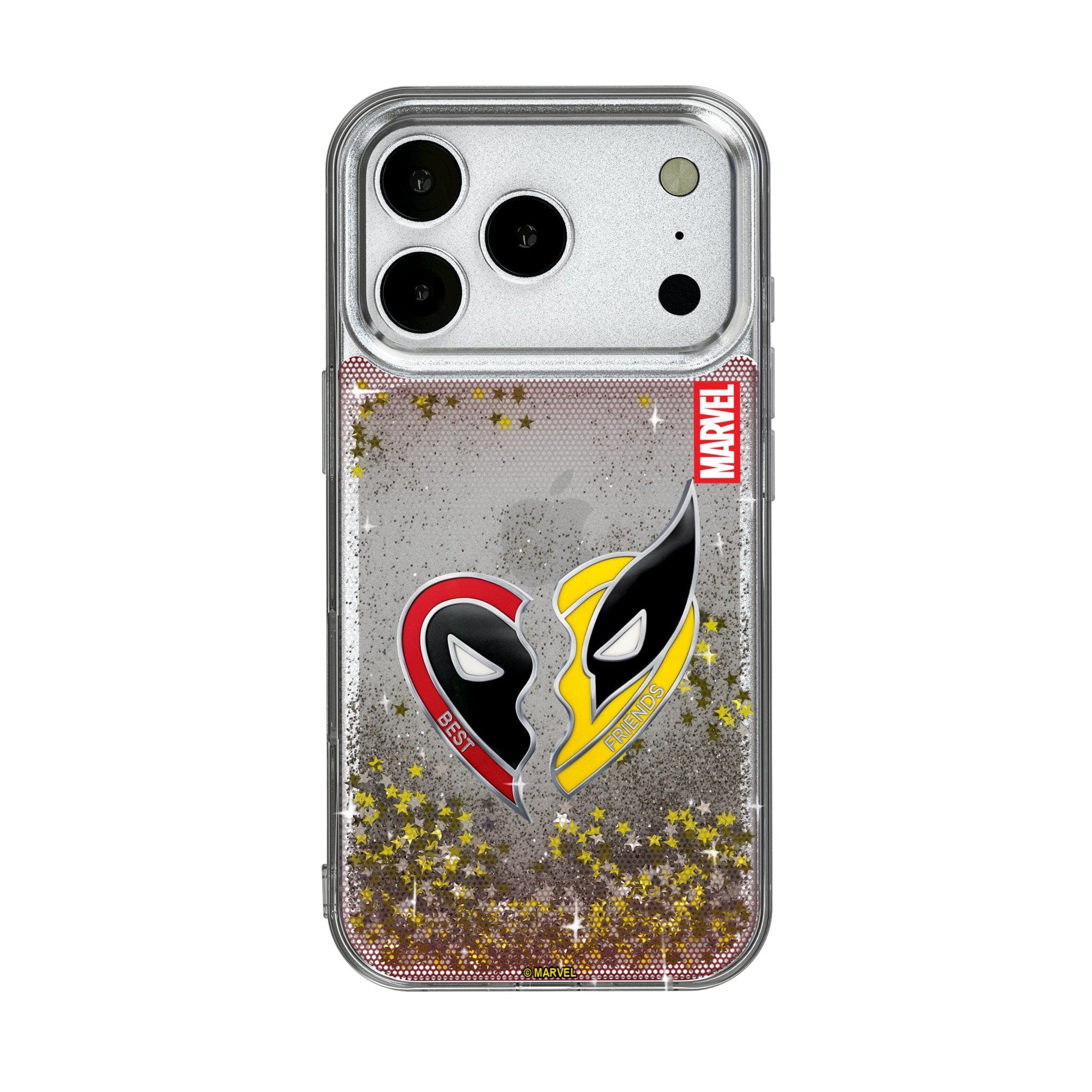 Keyscaper - Marvel Grid Glitter Phone Case - Apple iPhone 17 Pro Max - Deadpool Wolverine