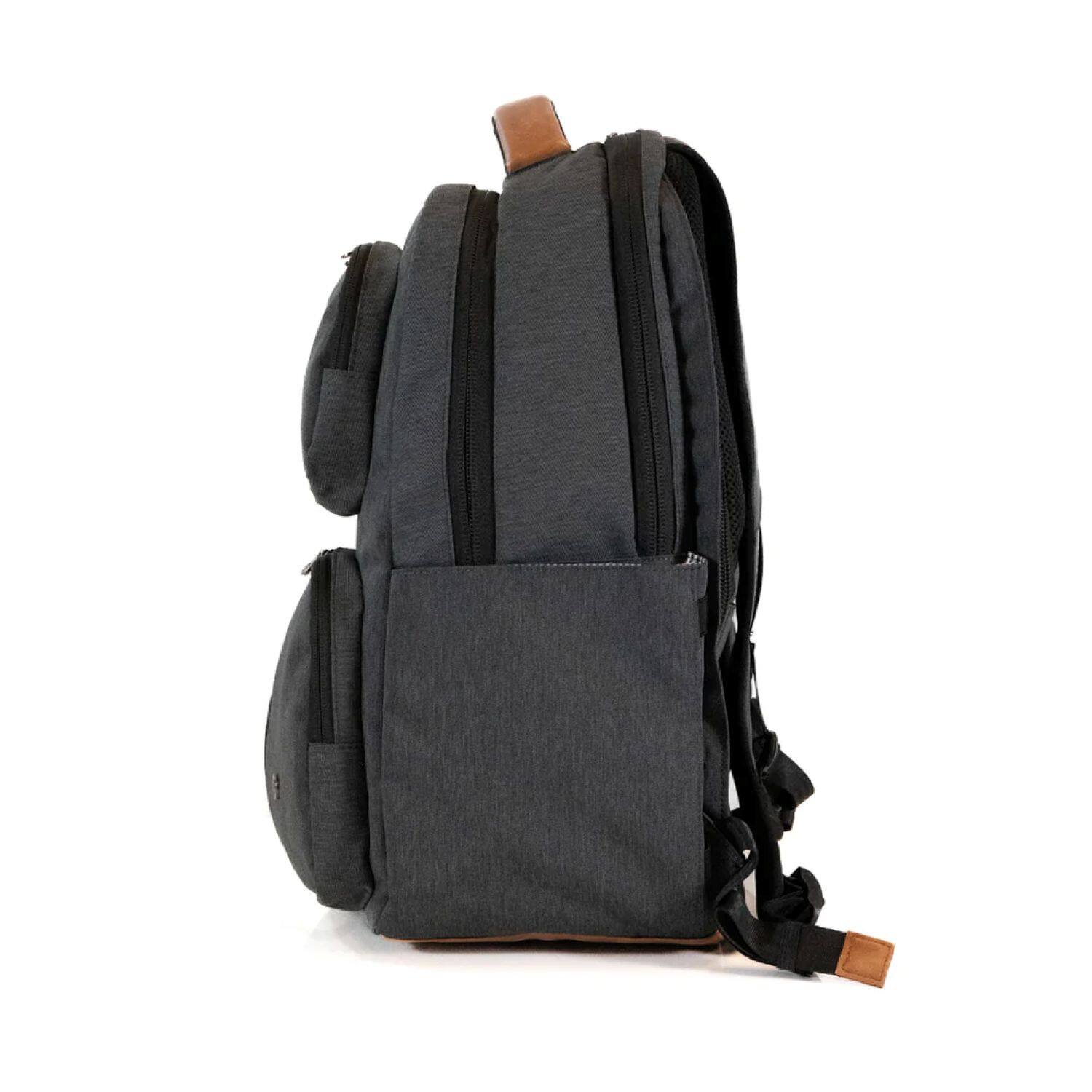 Angle. PKG - Aurora II High Volume Backpack - Black Gray.