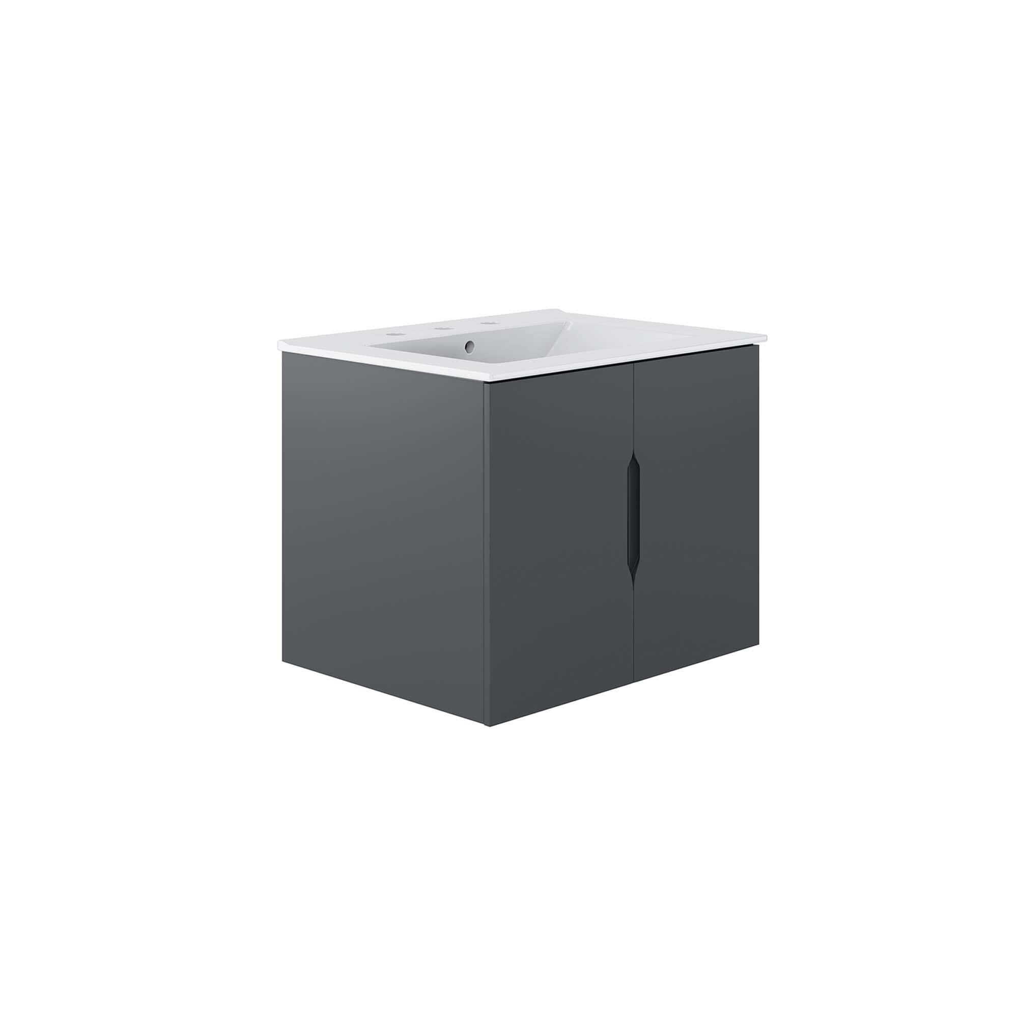 Angle. Modway - Vitality Bathroom Vanity Basin Included by Modway - Gray White.