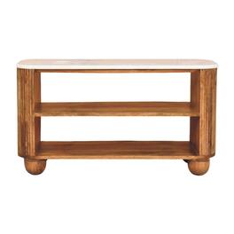 Artisan Furniture - Solid Wood Beaumont Marble Shoe Bench - Brown