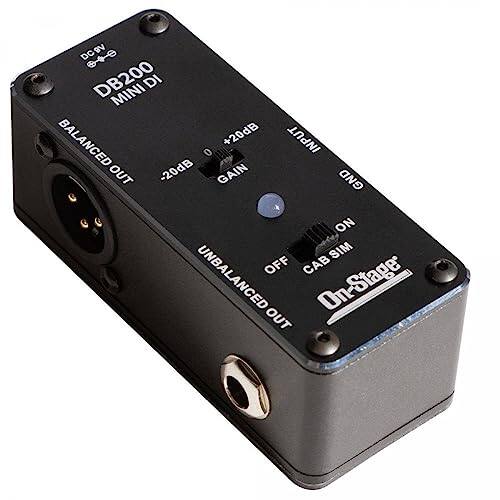BV DC DB200 MINI DI BALANCED +20dB INPUT OUT -20dB GAIN GND ON SIM UNBALANCED OFF CAB On-Stage OUT