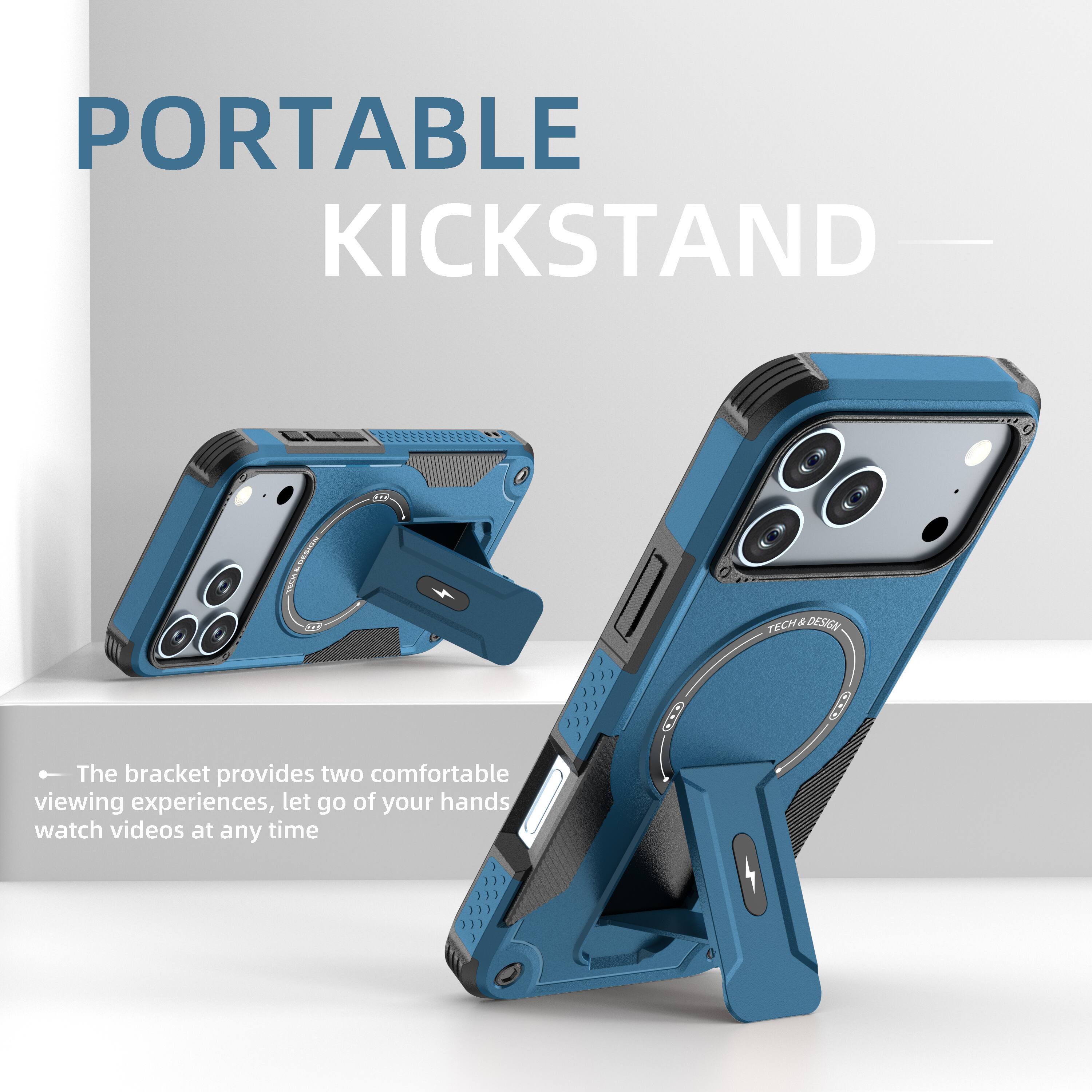 PORTABLE KICKSTAND

The bracket provides two comfortable viewing experiences, let go of your hands watch videos at any time