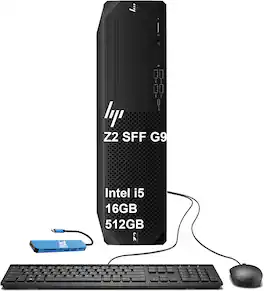HP - Z2 G9 SFF Workstation Desktop - Intel Core i5-14500 - 16GB Memory - 512GB SSD - Windows 11 Pro - Black