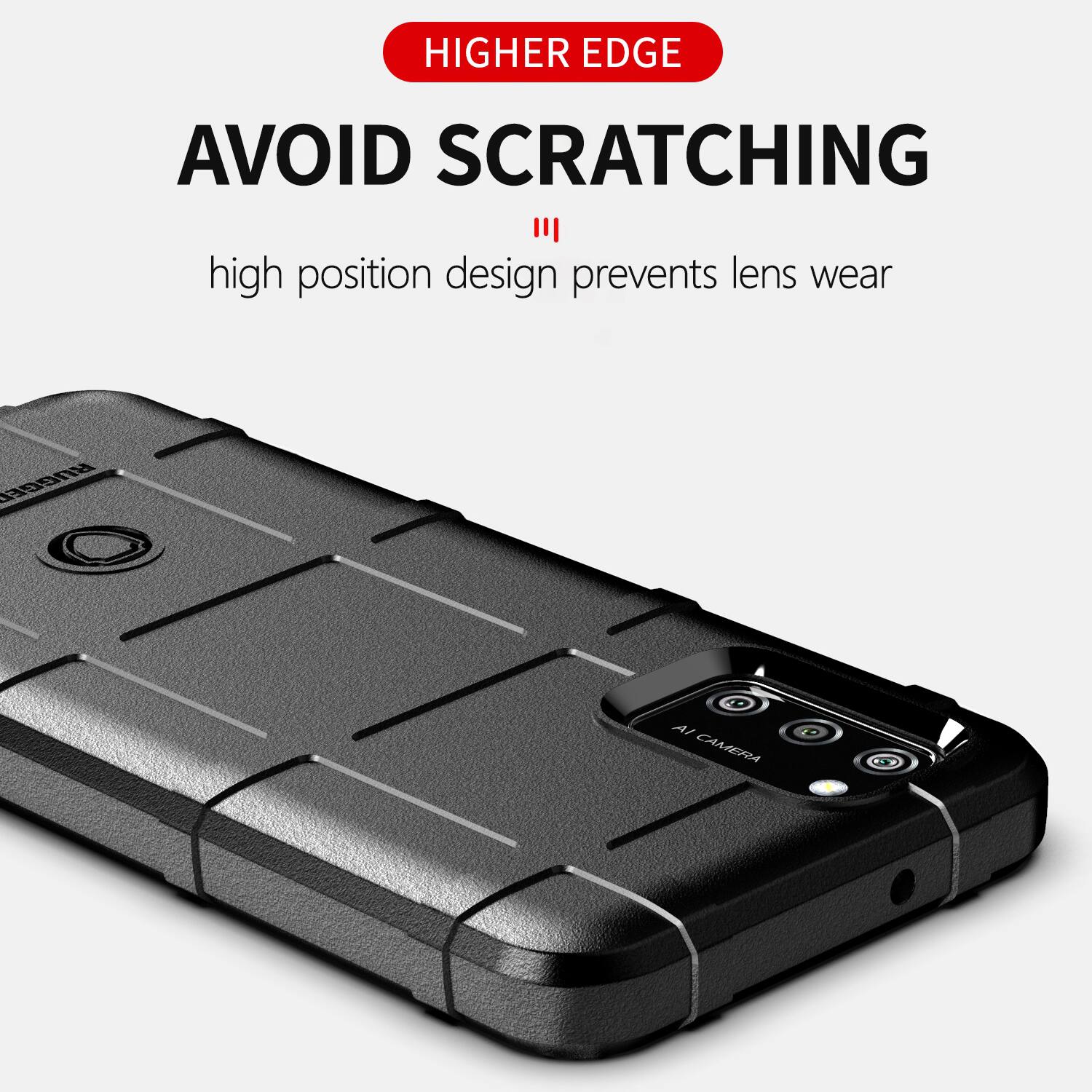 HIGHER EDGE  
AVOID SCRATCHING  
high position design prevents lens wear  
RUGGED AI CAMERA