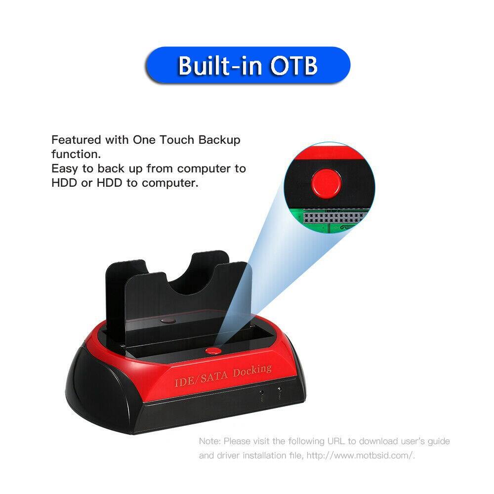 Built-in OTB

Featured with One Touch Backup function. Easy to back up from computer to HDD or HDD to computer.

Note: Please visit the following URL to download user's guide and driver installation file, http://www.motbsid.com/.