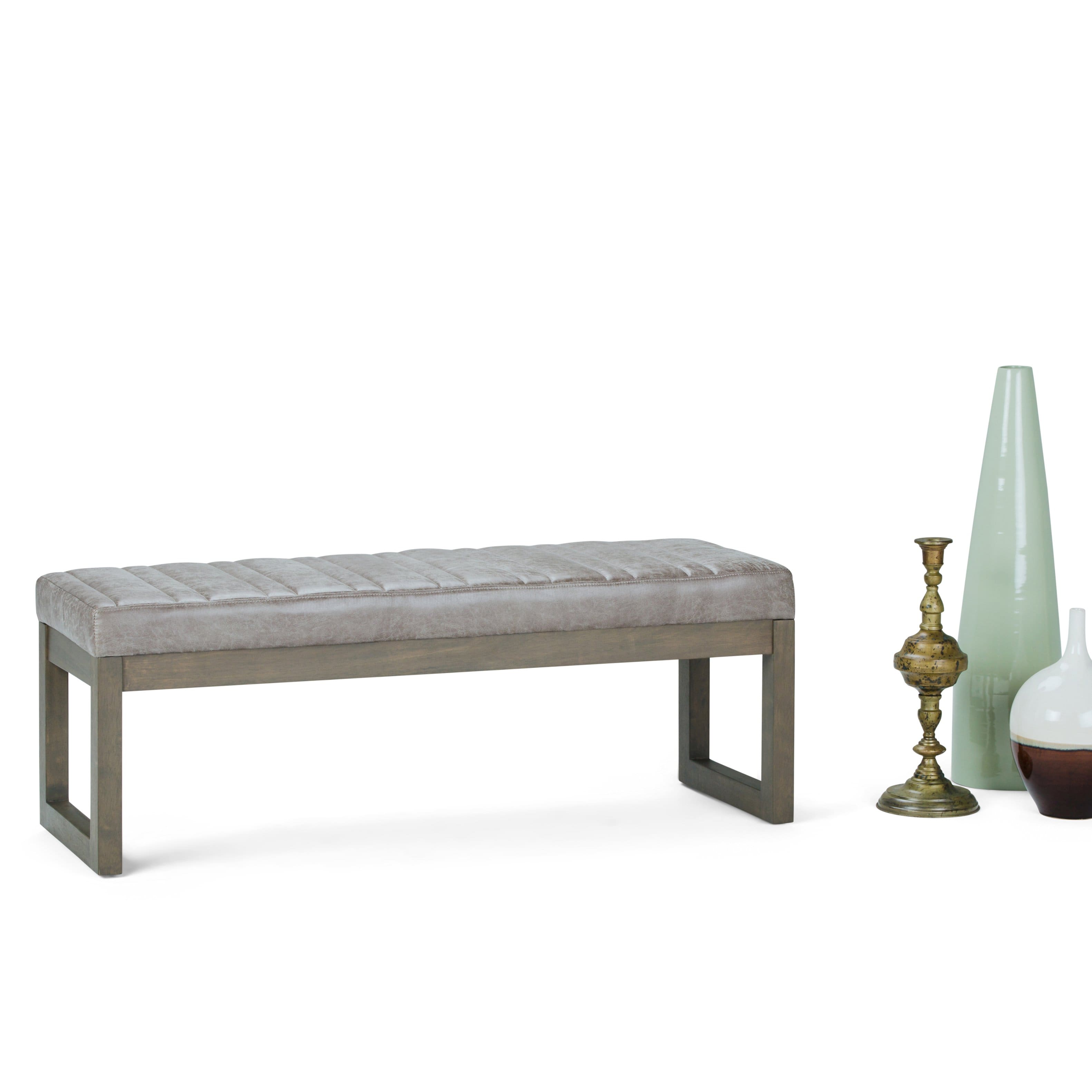 Alt View 11. Simpli Home - Casey Ottoman Bench - Distressed Grey Taupe.