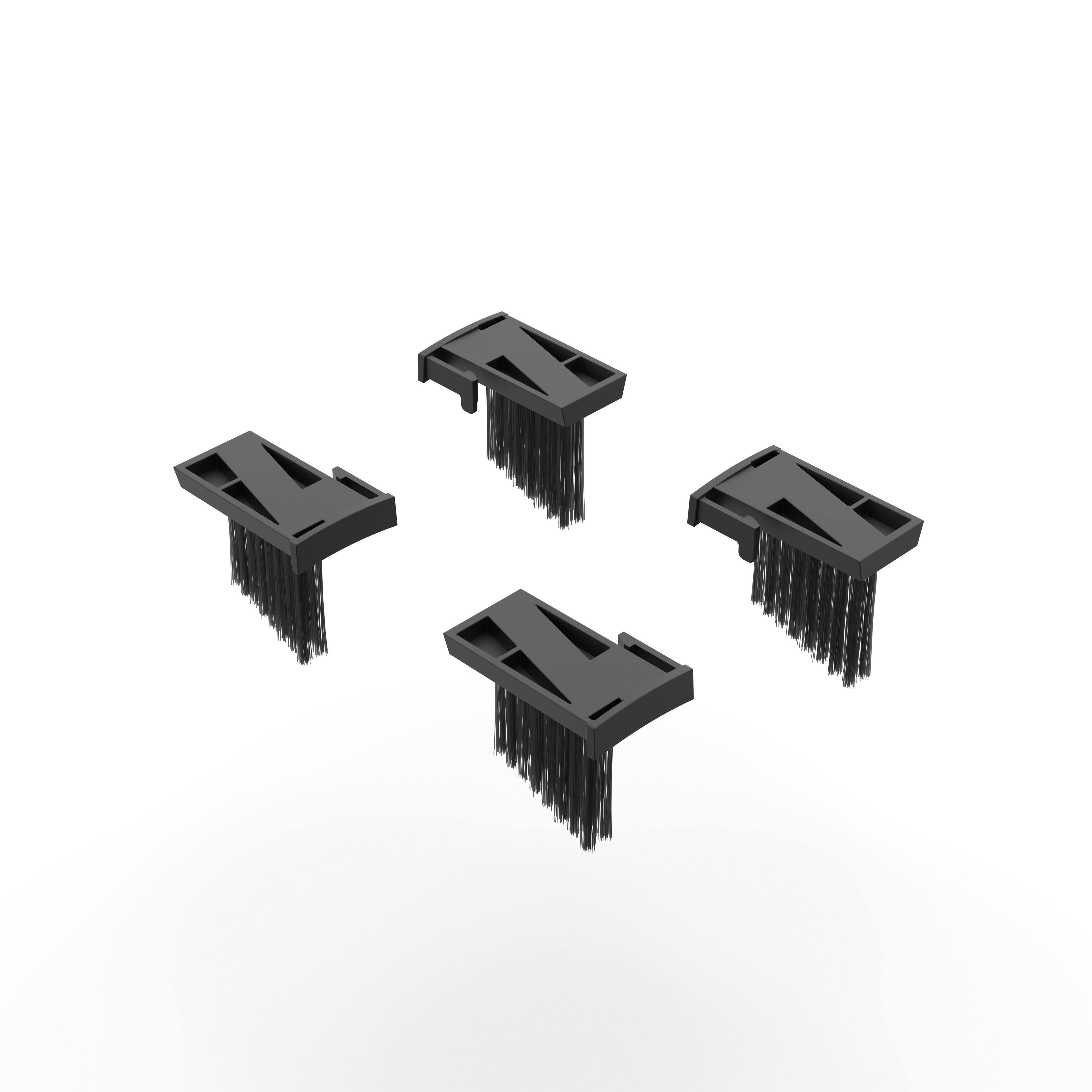 Angle. WORX - Worx WA0945 Wheel Cleaning Brush Attachment for Landroid Vision Cloud 4WD Robotic Lawn Mowers (4 pcs) - Black.