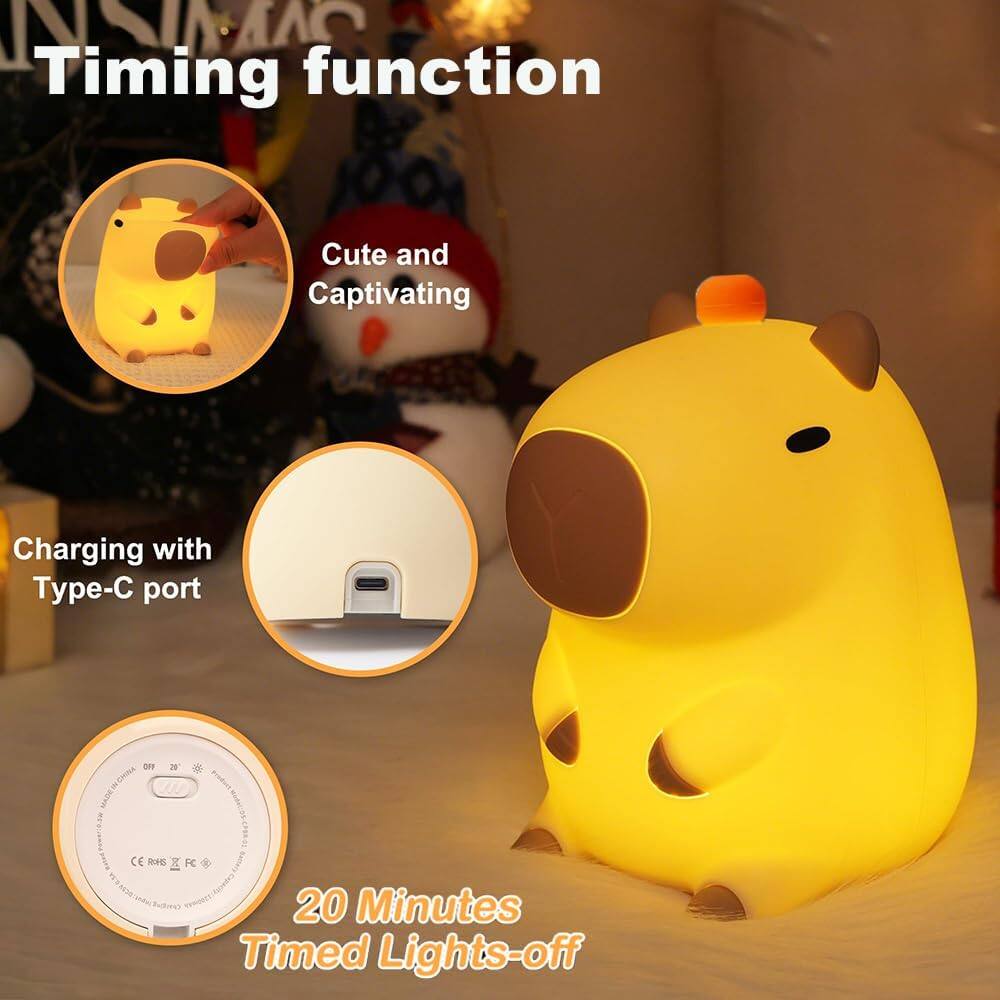 Timing function

- Cute and Captivating
- Charging with Type-C port
- 20 Minutes Timed Lights-off