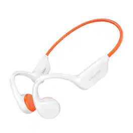 PRIMEPLUS - Swimming IPX8 Waterproof Headset Bluetooth Bone Conduction Headphones MP3 Mode Sports Wireless Earbuds - Orange